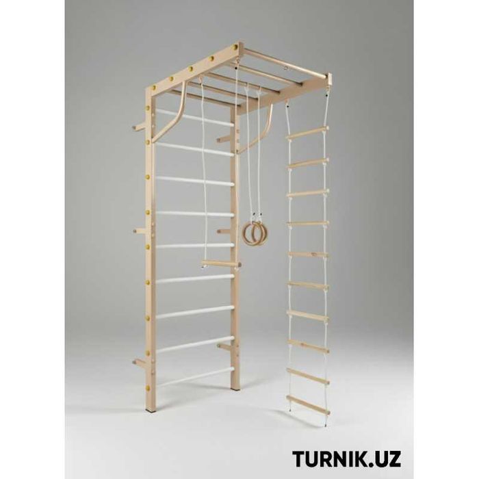 Детская шведская стенка "Extra" турник, рукоход, кольца