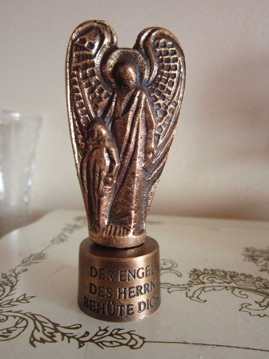 Inger pazitor miniatura bronz masiv handmade Germania'60 cadou rar