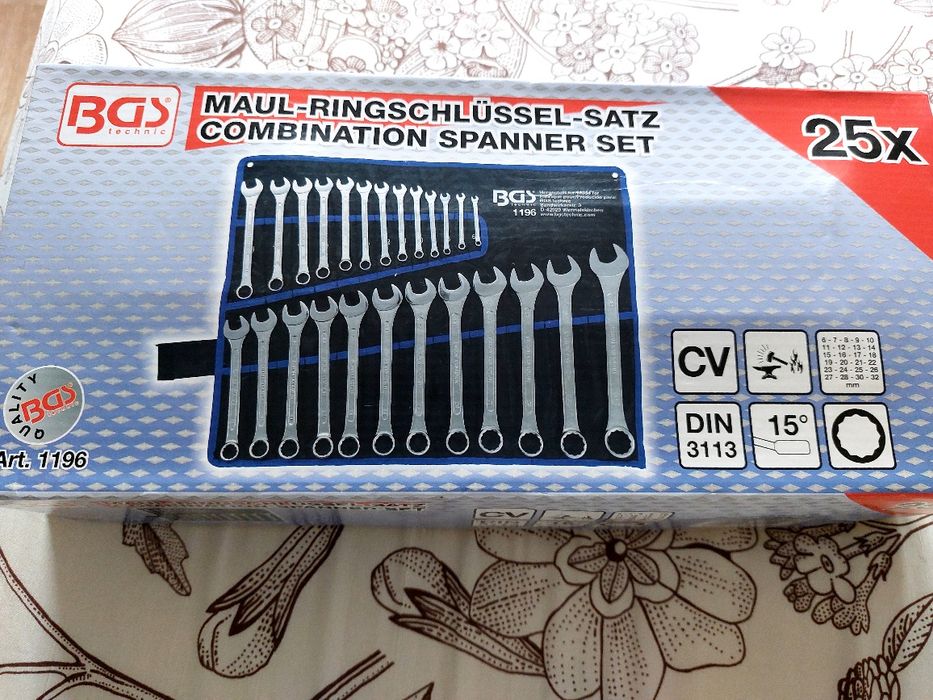 Chei combinate in inch, 25 piese, producator BGS