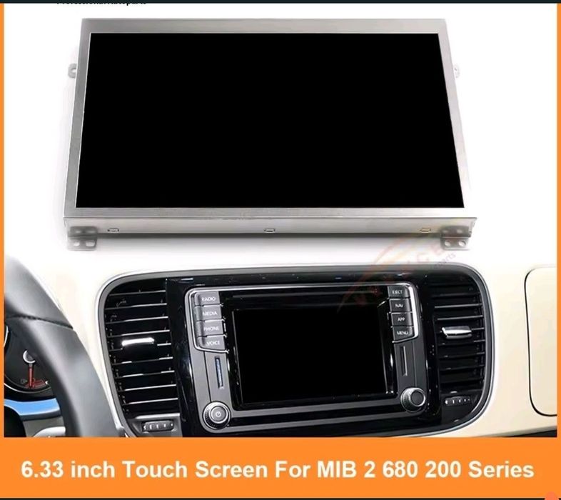 Display Touchscreen 6.33" Original pentru MIB2 PQ / MIB2 680 200 Series – VW , Passat B7/CC, Jetta, Touran, Tiguan, T6