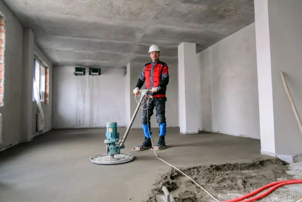 Полусухая стяжка в Атырау от 800 м² | Своя техника | ЖК, склады