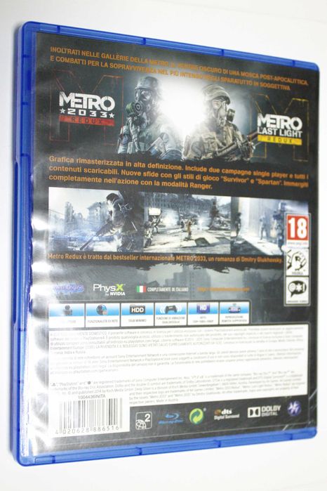 Metro Redux PS4 Playstation 4 2 jocuri Metro 2033 Last Light