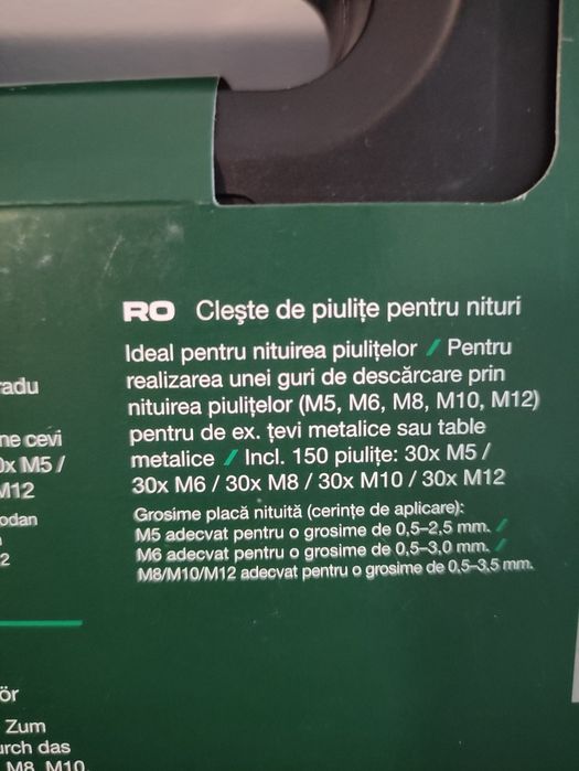 Cleste pistol de nituit piulite Parkside