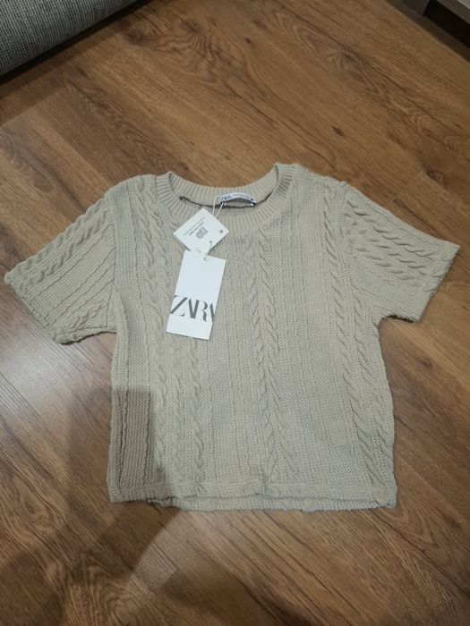 Плетена блуза с къс ръкав ZARA чисто нова с етикети