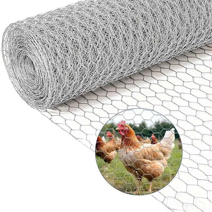 Plasa Rabitz Zincata, H 1m*25m Rola, Grosime 0,8mm, Ochi 3/4" hexagon