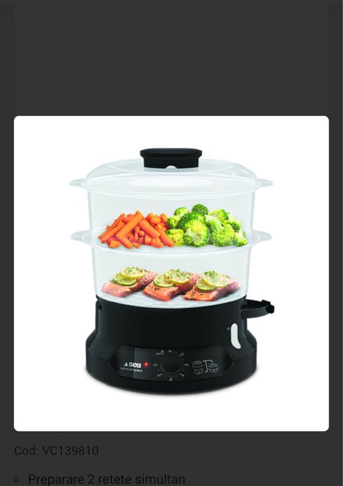 Aparat de gatit cu aburi Tefal capacitate 6 litri VC139810