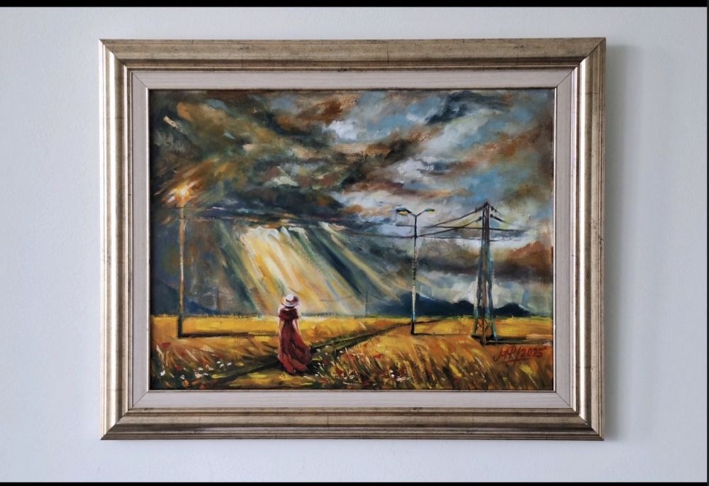 "Златната ръж" -  маслени бой 30х40 ЛИЧНО ПРЕДАВАНЕ