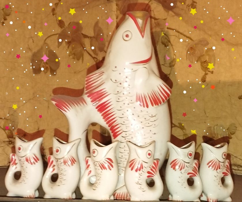 Коньячный набор " рыбки" СССР