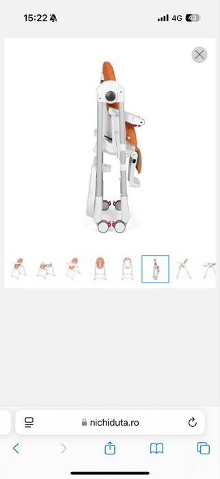 Scaun de masa Peg Perego 2 in 1 Prima Pappa Zero Follow Me