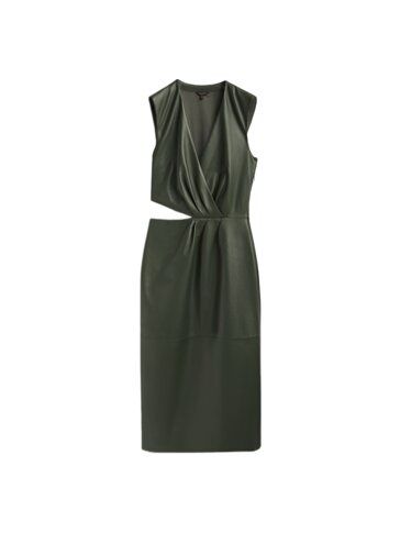 Rochie din piele Massimo Dutti limited edition