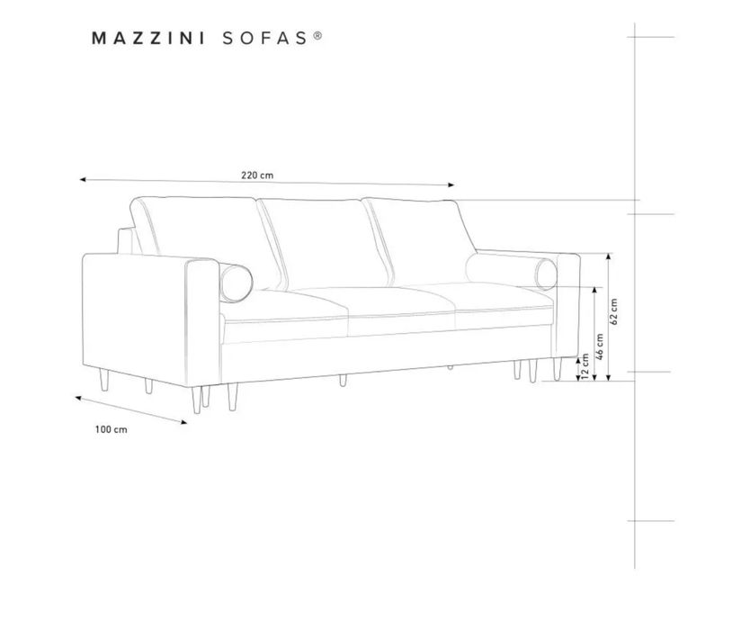 Canapea extensibila cu 3 locuri Mazzini Sofas