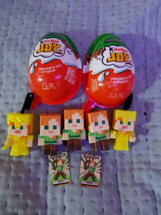 Фигурки майнкрафт от kinder joy оригинал