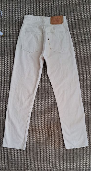 Jeans Levi's 501 W27 W28 (XS) alb ivoire