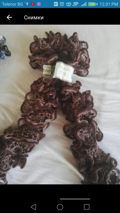 Нови ръчно плетени шалове с ,,омбре,,ефект в 2 цвята