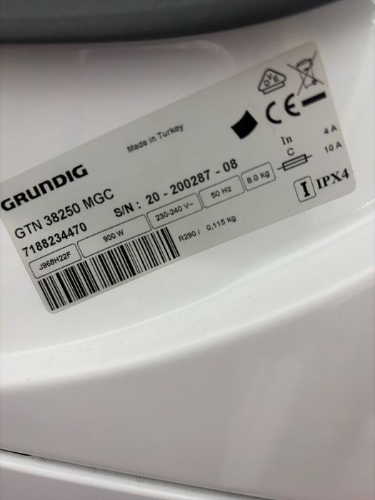 Uscător de rufe Grunding clasa A++ 8 kg