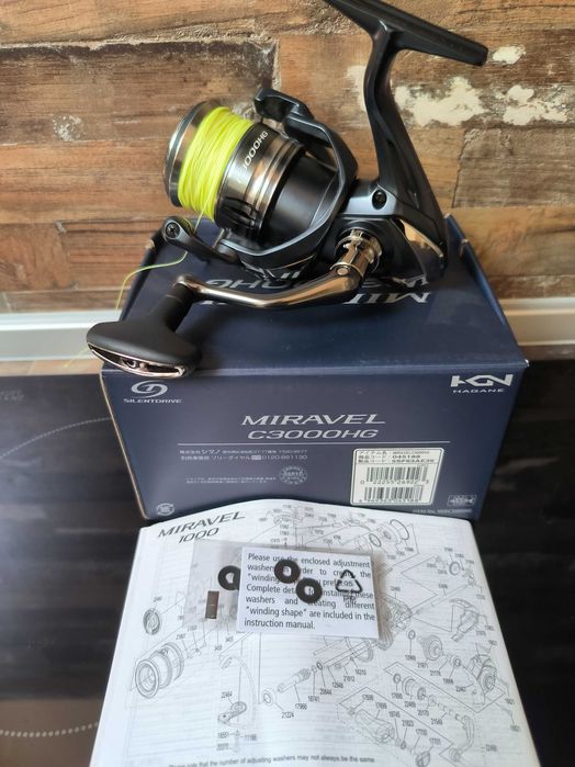Продавам сет за спининг риболов. Макара Shimano Miravel 3000HG + въдица Shimano Catana 269mm/10-30g