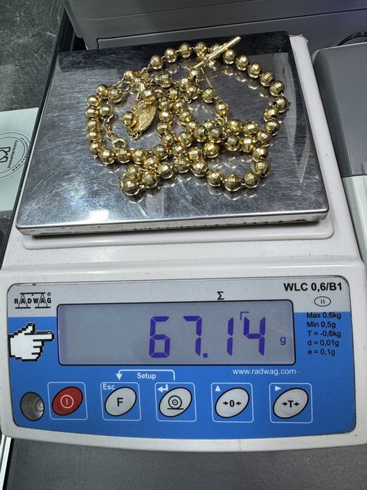 Lant Rozariu aur de 18k 750 + Bratara