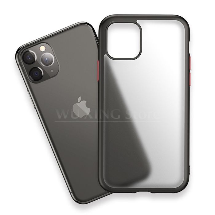 Iphone 11/12/13 PRO MAX Husa 0,5mm Rama Silicon Cu Spate Plastic Mat