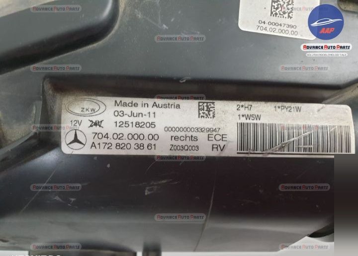 Far dreapta cu halogen, original, in stare buna Mercedes-Benz SLK-Clas