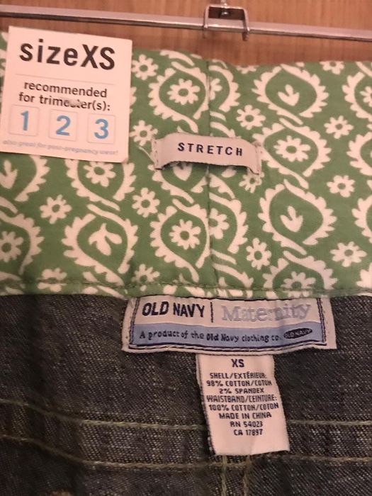 Pantaloni de blugi gravida Old Navy trei sferturi