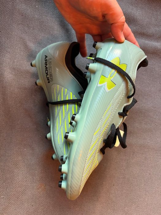 Ghete fotbal Under Armour Magnetico Select 4 FG verde/galben – noi