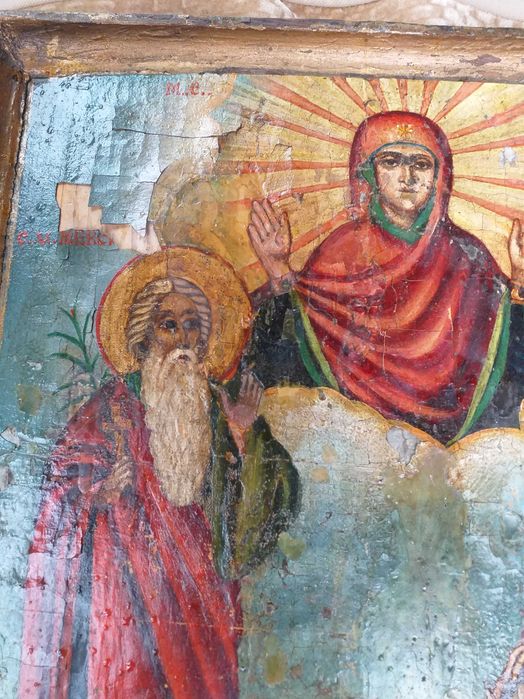 Icoana veche,Sv. Varvara , Sv. Mercurii