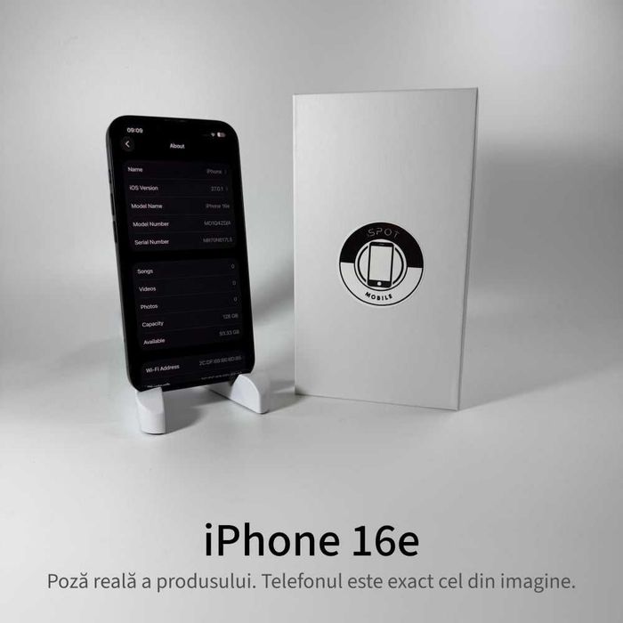 ispotmobile.ro iPhone 16e 128GB Black Garanție 2 ani