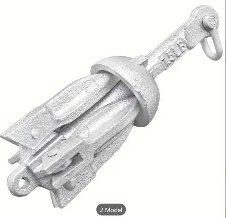 Set complet ancora 0.7 kg pliabila din otel pentru barca, SUP, caiac