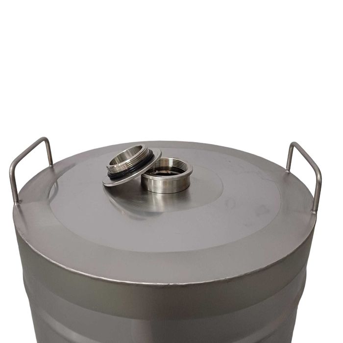 Butoi Inox  NOU cu capac filet si robinet  30 litri