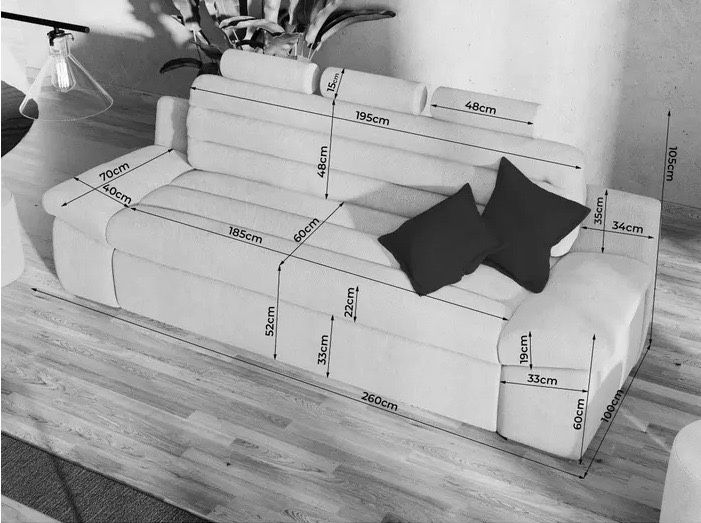 Canapea WOG crem-maro