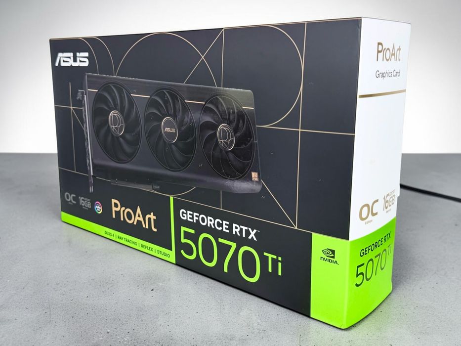 Видео карта ASUS ProArt GeForce RTX 5070 Ti OC 16GB GDDR7 ЧИСТО НОВА!