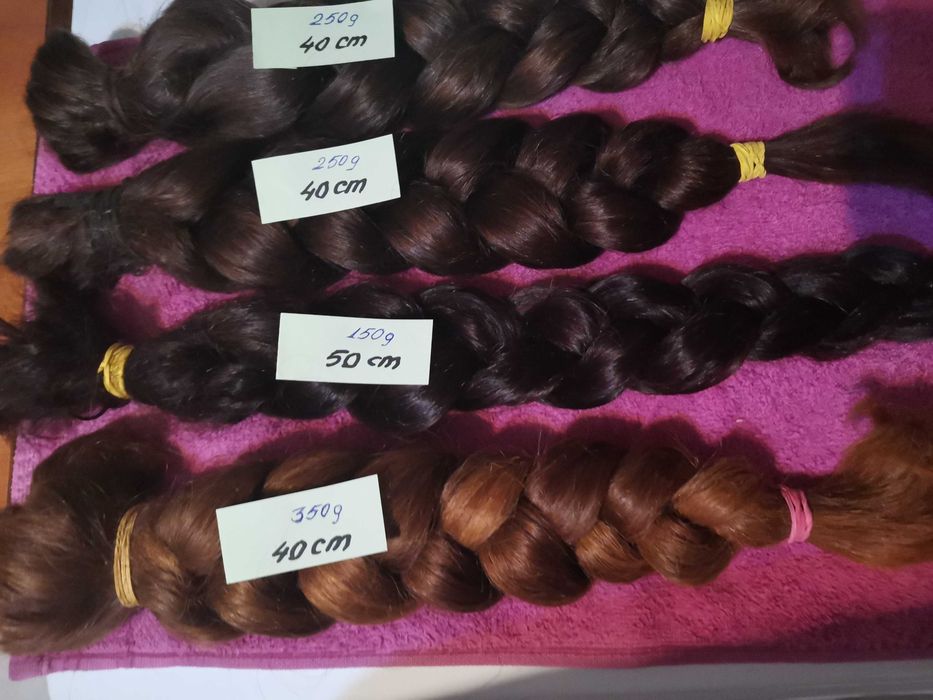 Cozi Împletite din Păr Natural 100%! De Calitate! Vezi Imagini! Descriere! *Pentru Prelucrare*( Extensii, Peruci, Cozi, etc.) i