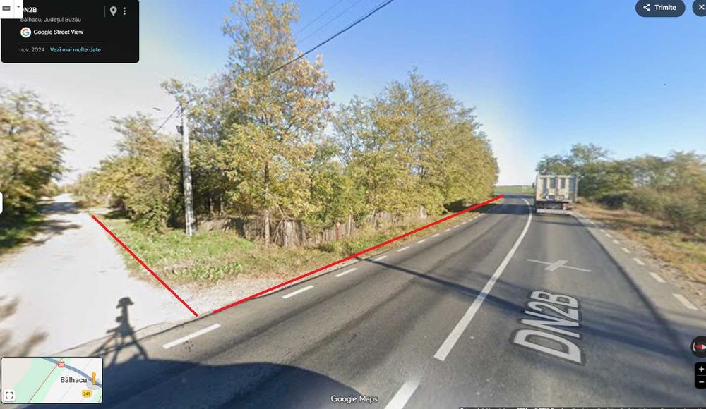 Vand teren/casa ptr afacere 2400 mp cu deschidere la DN1B Buzau-Braila