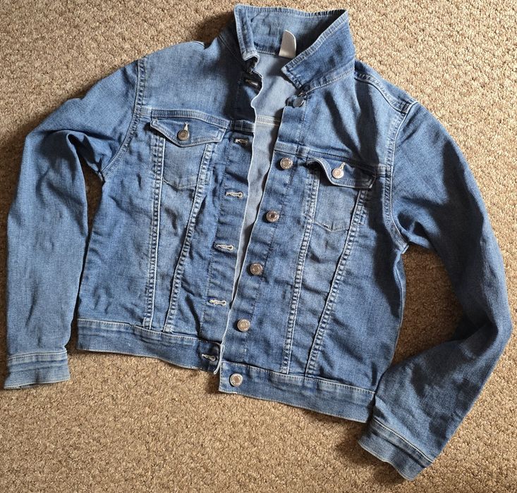 Geaca de blugi copii marime 11 - 12 ani gecuta de blugi jacheta blugi jeans albastru