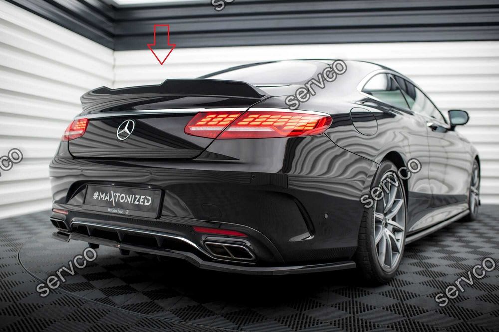 Pachet Set Splitter Exterior Lip Prelungiri Body kit tuning Mercedes S Class Coupe AMG-Line C217 Facelift 2017-2020 v7 - Maxton Design