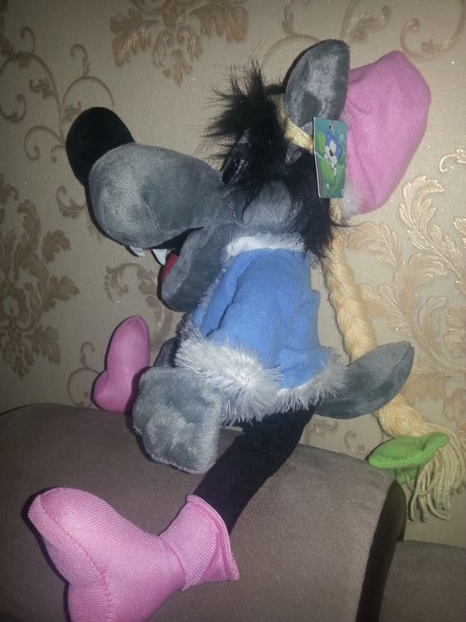 Мягкая игрушка волк Ну погоди заяц !!!