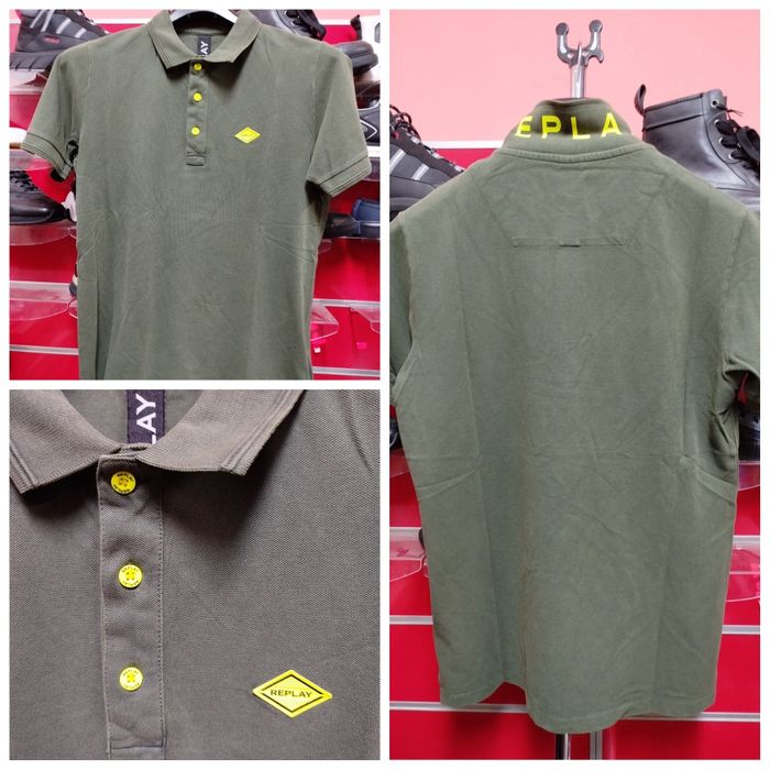 Оригинална тениска с яка Replay M 3 вида мъжка реплей