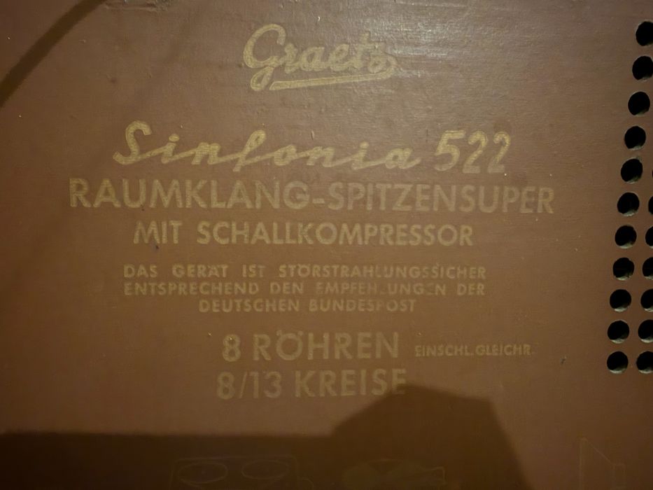 Radio lampi / tuburi Graetz Sinfonia 522