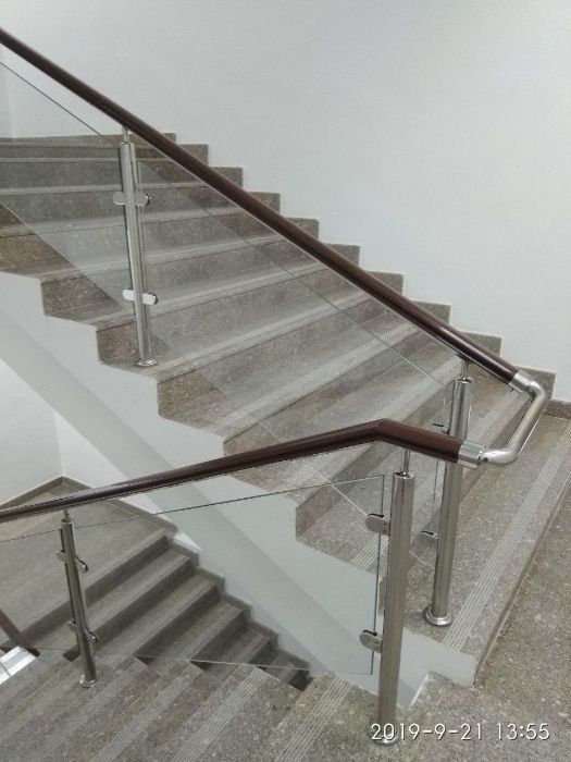 Перила из нержавейки, поручень, навес, никель, nerjaveyka perila