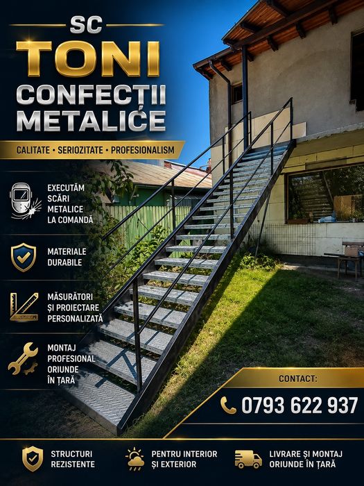 Executam scări metalice