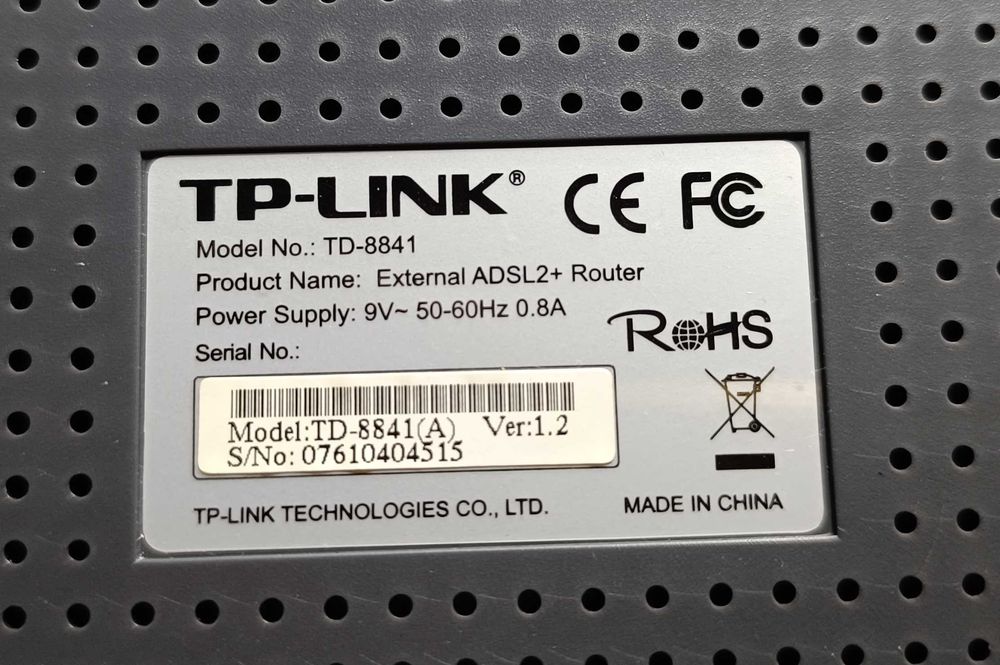 TP-LINK External ADSL2+ Router TD-8841