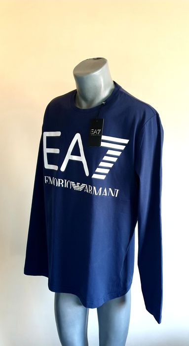 Emporio Armani EA7 Cotton Mens Size XL / 2XL НОВО ОРИГИНАЛ Мъжка Блуза
