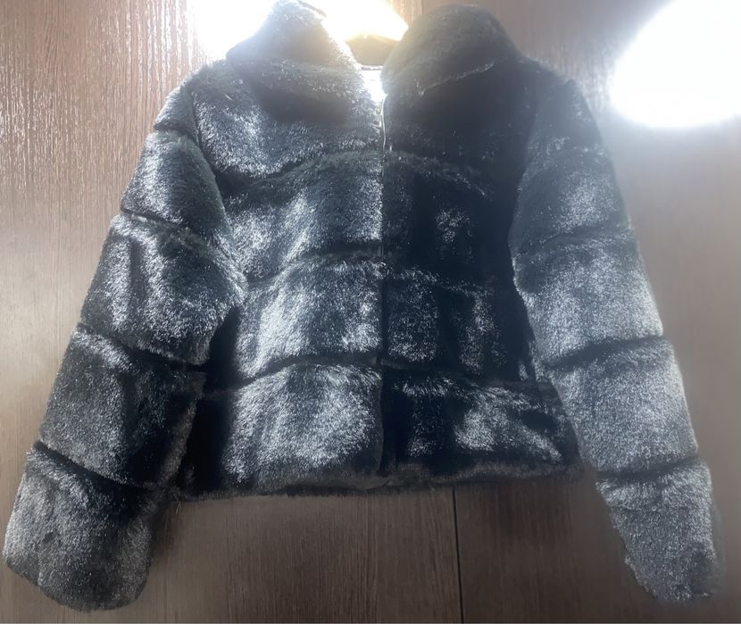 Новая шубка черная.  Пальто , дублёнка
