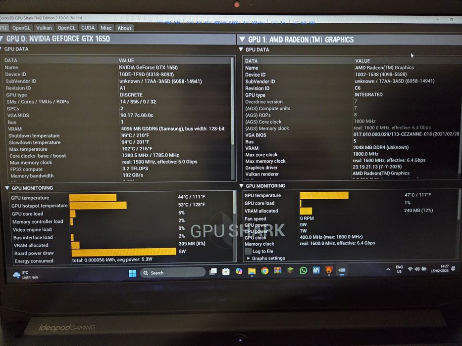 Laptop gaming :Lenovo ideapad gaming 15ach6