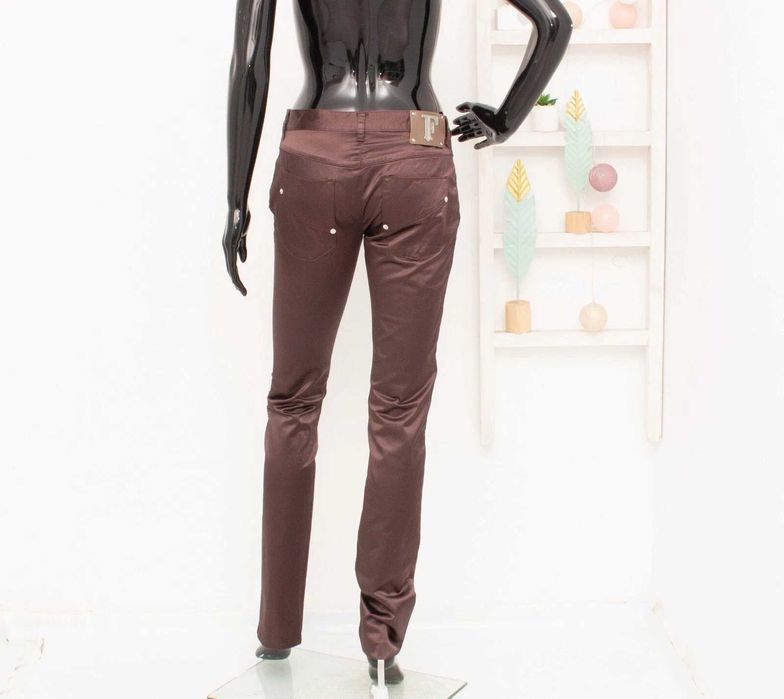 GIANFRANCO FERRÉ дамски панталон от сатен кафяв р-р 28