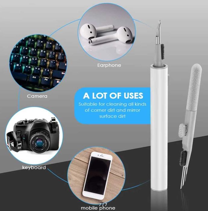 Продам набор ручка 3 в 1 для чистки Airpods наушников, телефонов и т.д