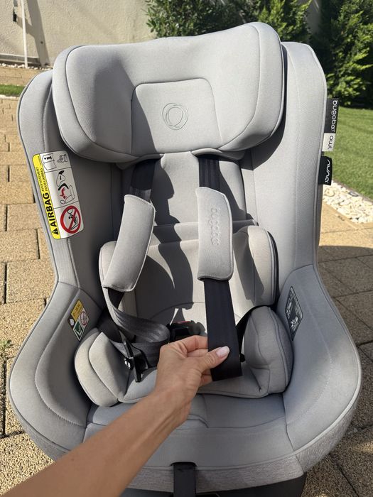 Scaun auto rotativ Bugaboo Owl Grey cu baza Isofix