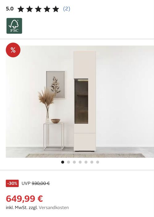 Set living cu fronturi din MDF vopsit