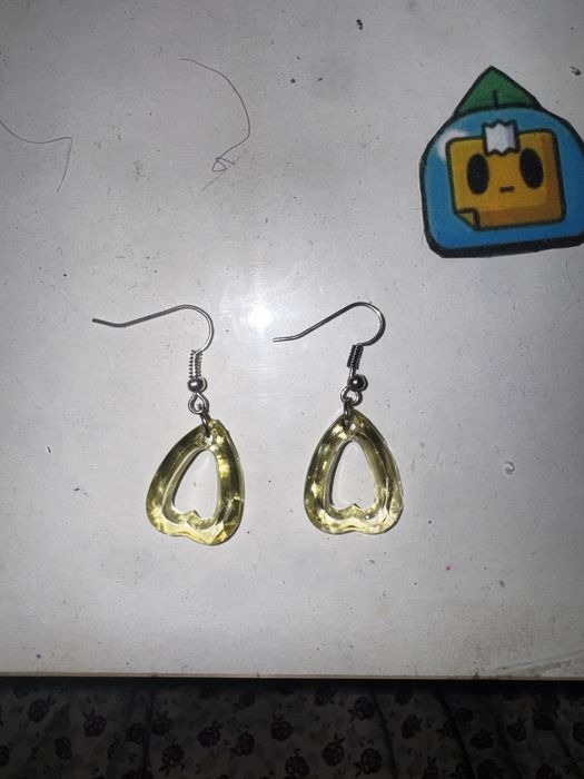 Сережки сердечки