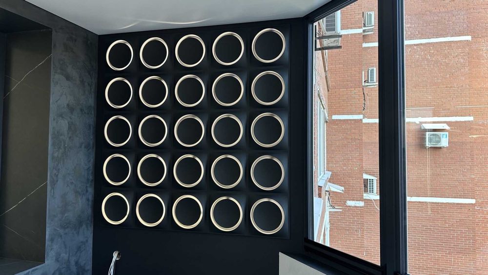 Декоративни 3D панели - 3д гипсови панели, облицовки за стени 0012